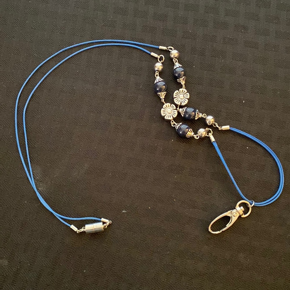 ID badge beaded lanyard
